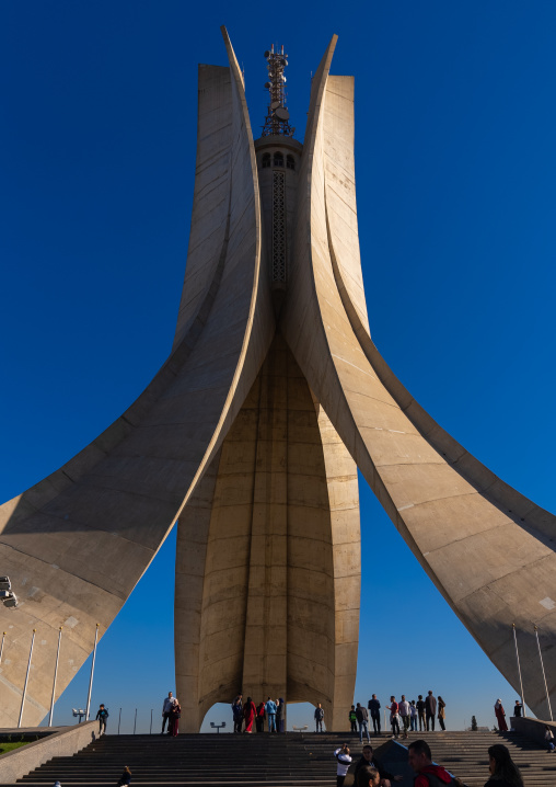 Tourists in Martyrs Memorial, North Africa, Algiers, Algeria