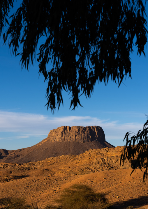 Sandstone rock formation in the desert, North Africa, Tamanrasset, Algeria