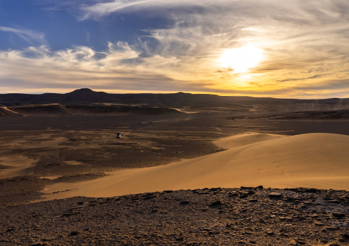 Sand dunes in the Sahara desert, Tassili N'Ajjer National Park, Tadrart Rouge, Algeria