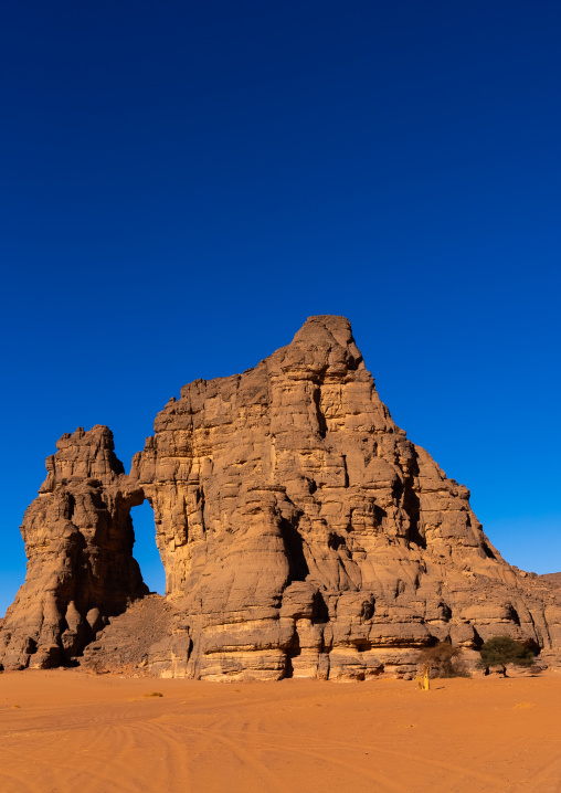 Rock formation in the desert, Tassili N'Ajjer National Park, Tadrart Rouge, Algeria