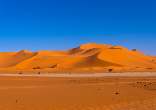 Sand dunes in the Sahara desert, Tassili N'Ajjer National Park, Tadrart Rouge, Algeria