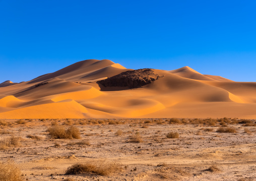 Sand dunes in the Sahara desert, Tassili N'Ajjer National Park, Tadrart Rouge, Algeria