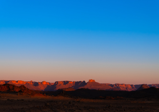 Sunset over the hills, North Africa, Djanet, Algeria