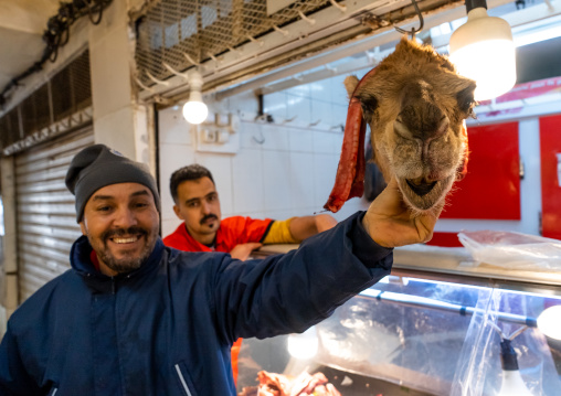 Camel meat for sale in the market, North Africa, Ghardaia, Algeria