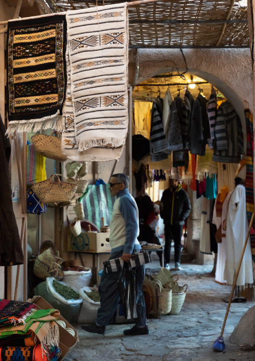 Carpet shops in the market square, North Africa, Ghardaia, Algeria