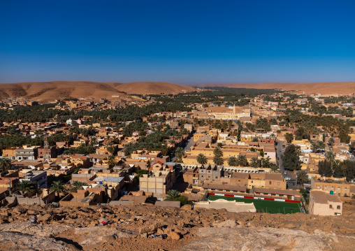 Elevated view of a Ksar, North Africa, Metlili, Algeria