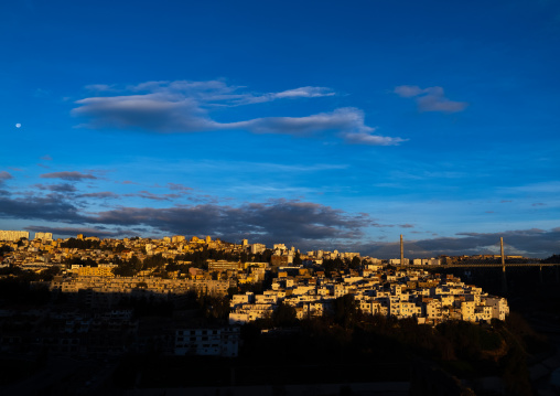 View of the town and Salah Bey Viaduct, North Africa, Constantine, Algeria