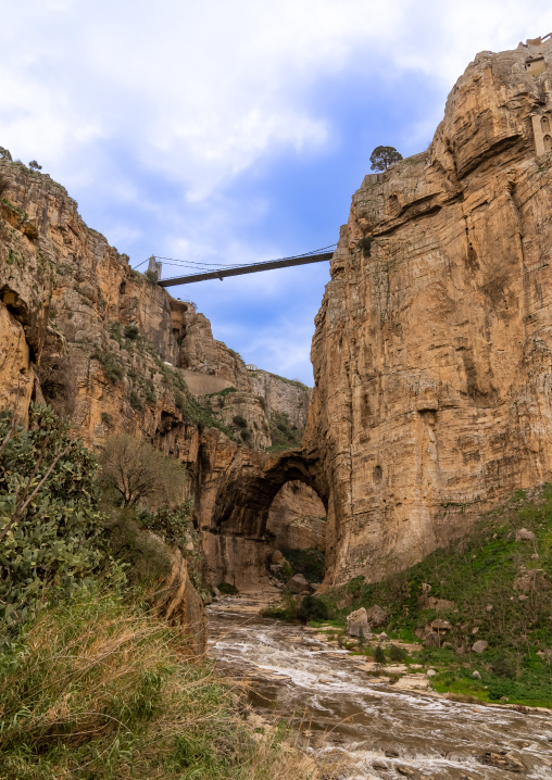 Sidi m'Cid bridge over a huge canyon, North Africa, Constantine, Algeria