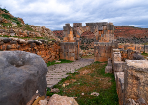 Cardo Maximus in Tiddis Roman Ruins, North Africa, Bni Hamden, Algeria