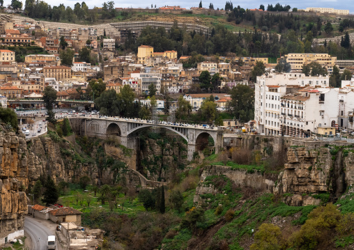 Old buildings on the canyon, North Africa, Constantine, Algeria