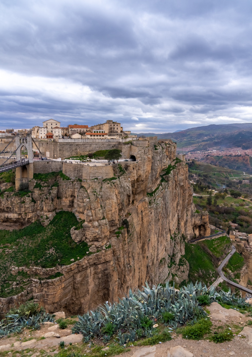 Old buildings on the canyon, North Africa, Constantine, Algeria