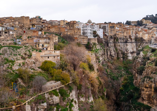 Old houses on the canyon, North Africa, Constantine, Algeria