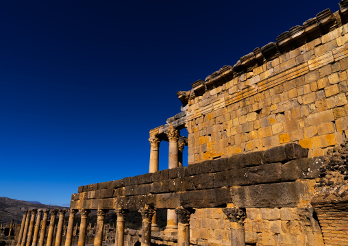 Severian Temple and the western colonnade at its side, North Africa, Djemila, Algeria