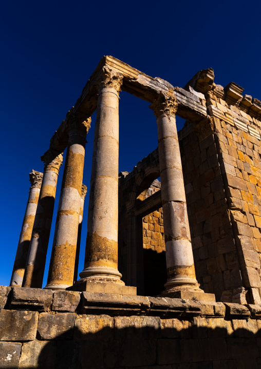 The Severian Temple in the Roman ruins, North Africa, Djemila, Algeria