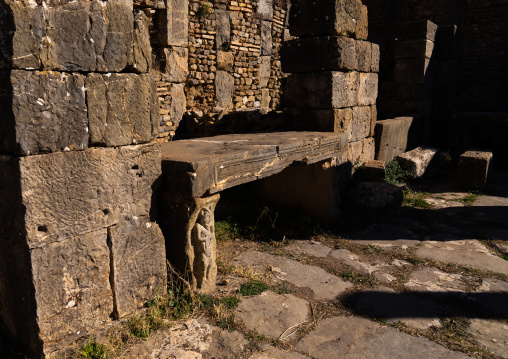 The Market of Cosinius in the Roman ruins , North Africa, Djemila, Algeria