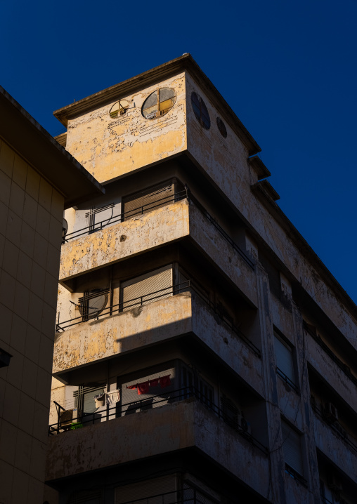 Old french modernist building, North Africa, Oran, Algeria