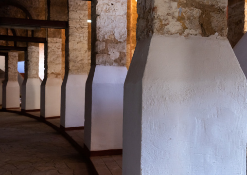 Arena pillars in the corridor, North Africa, Oran, Algeria