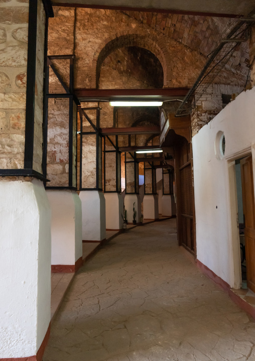 Arena pillars in the corridor, North Africa, Oran, Algeria