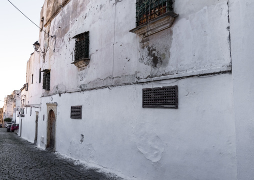 Old white buildings in the Casbah, North Africa, Algiers, Algeria