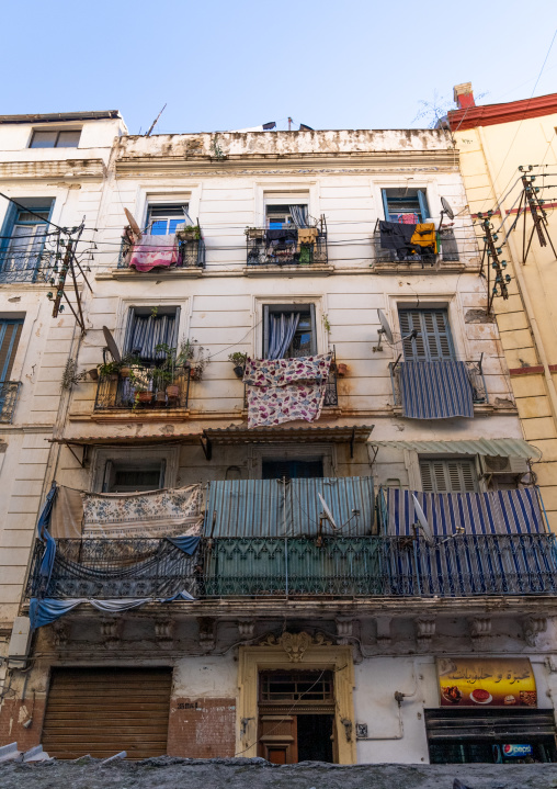 Old buildings in the Casbah, North Africa, Algiers, Algeria