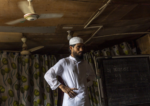 Teacher in a madrassa, Dhaka Division, Dhaka, Bangladesh