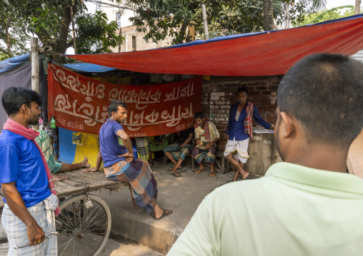 Rickshaw drivers resting and waiting for job, Dhaka Division, Dhaka, Bangladesh