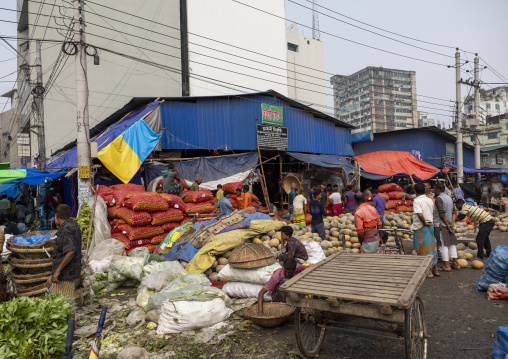 Vegetables and fruits morning market, Dhaka Division, Dhaka, Bangladesh