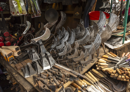 Blades shop at Kawran bazar, Dhaka Division, Dhaka, Bangladesh