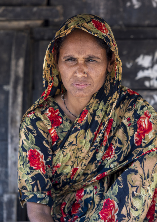 Portrait of a smiling woman in Sundarbans, Khulna Division, Shyamnagar, Bangladesh