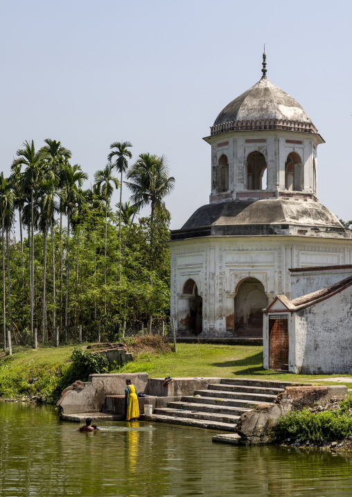 The Roth temple over the Shiv Sagar lake, Rajshahi Division, Puthia, Bangladesh