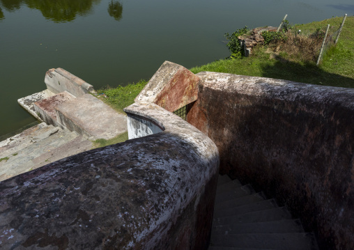 Shiva Temple entrance over the Shiv Sagar lake, Rajshahi Division, Puthia, Bangladesh