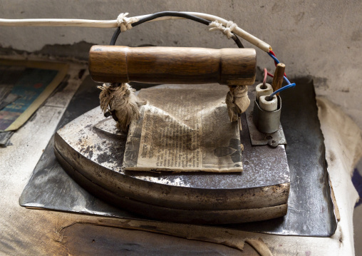 Old iron in a silk factory, Rajshahi Division, Rajshahi, Bangladesh