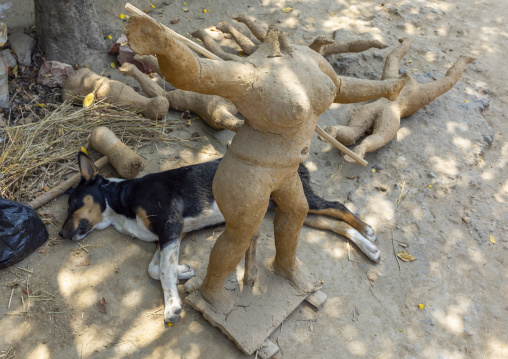 Making of a Hindu statue bodies, Rajshahi Division, Naogaon Sadar, Bangladesh