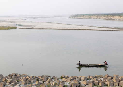 Local boat on a river, Rajshahi Division, Sariakandi, Bangladesh