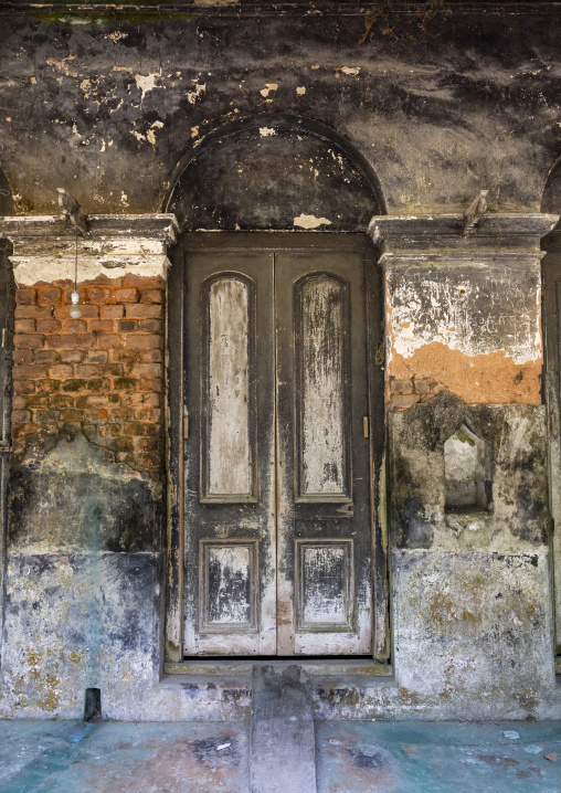 Old door in Pakutia Zamindar Bari, Dhaka Division, Nagarpur, Bangladesh