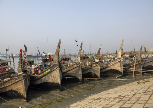 Trawlers in the fish market, Chittagong Division, Chittagong, Bangladesh