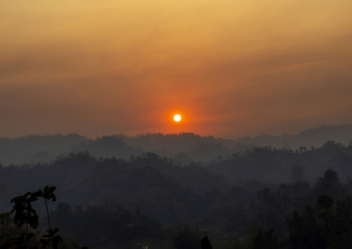 Sunset over the hills, Chittagong Division, Rangamati Sadar, Bangladesh