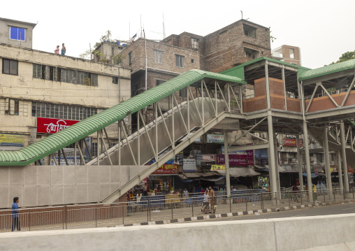 Pedestrian bridge in the city, Dhaka Division, Keraniganj, Bangladesh