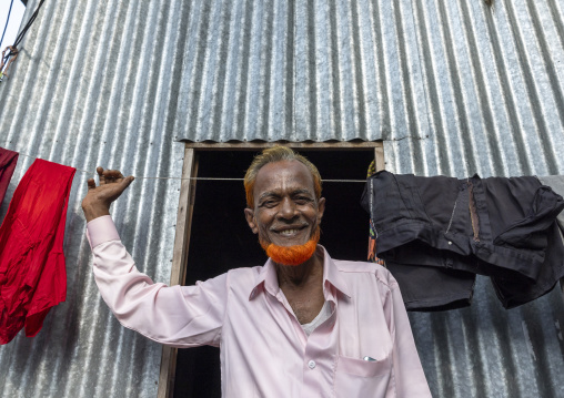 Portrait of a bangladeshi man with a red beard, Dhaka Division, Munshiganj Sadar, Bangladesh