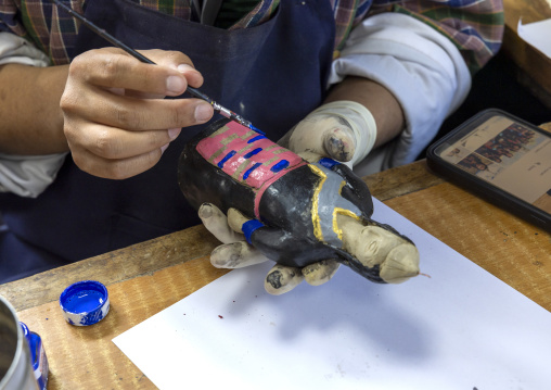 JimZo art of sculpting at the Institute of Zorig Chosum, Chang Gewog, Thimphu, Bhutan