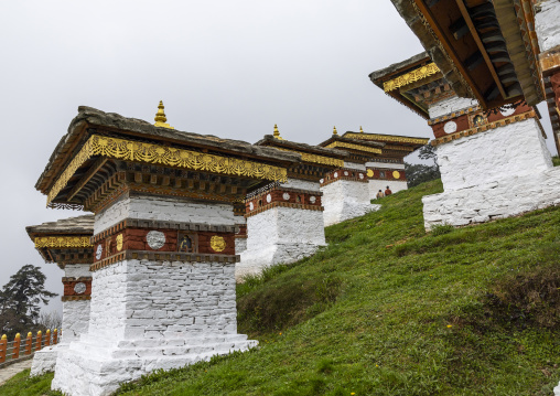 Dochula with 108 stupas or chortens, Punakha, Dochula Pass, Bhutan