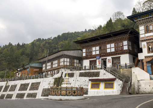 Bhutanese traditional houses, Trongsa District, Trongsa, Bhutan