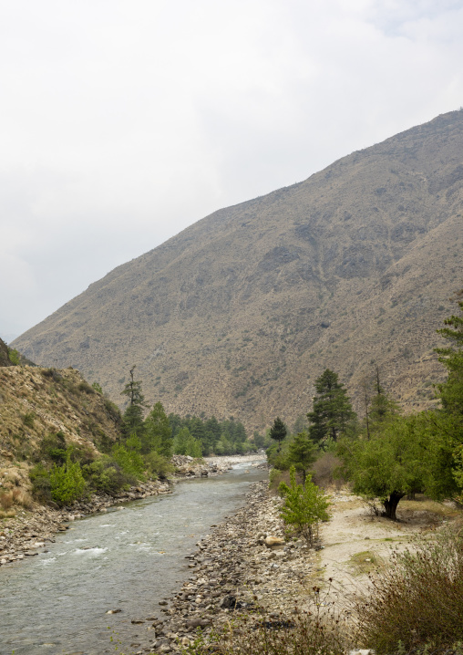 Paro river view, Wangchang Gewog, Paro, Bhutan