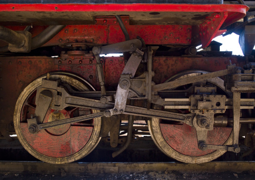 Old train in the train station workshop, Central Region, Asmara, Eritrea