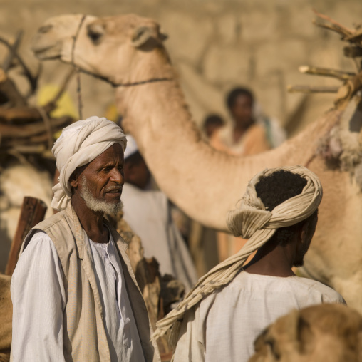 Muslim man in Monday wood and camel market, Anseba, Keren, Eritrea