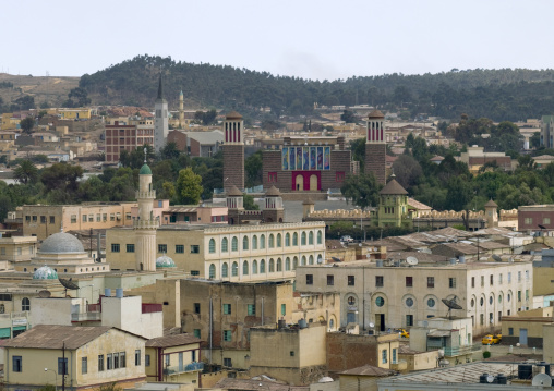 High angle view of the town, Central Region, Asmara, Eritrea