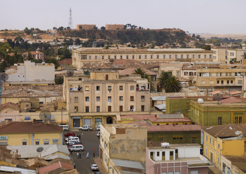 High angle view of the town, Central Region, Asmara, Eritrea