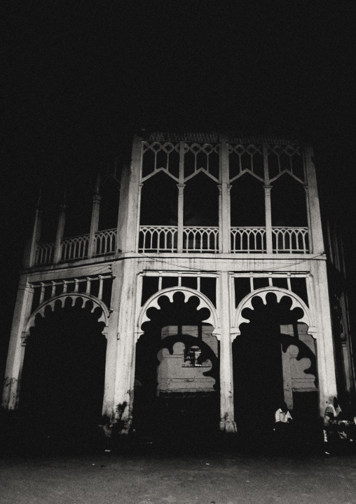 Old Ottoman building at night, Northern Red Sea, Massawa, Eritrea