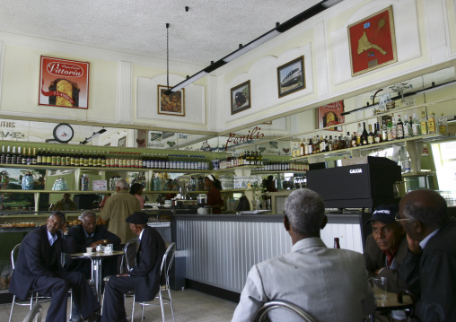 Eritrean men in a bar, Central Region, Asmara, Eritrea