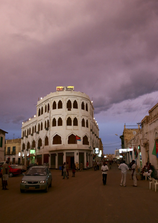 Old colonial Torino hotel, Northern Red Sea, Massawa, Eritrea